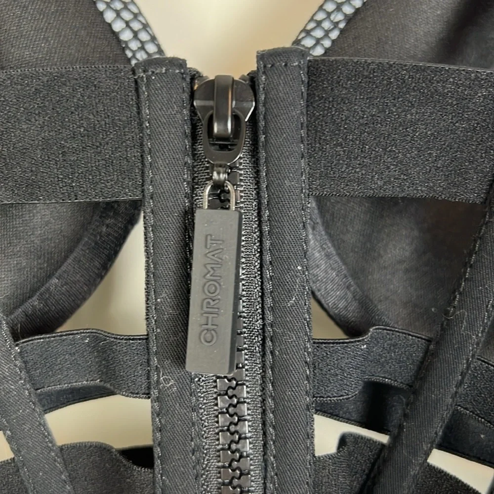 NWT CHROMAT Cage Bralette Black Mesh Bra Small